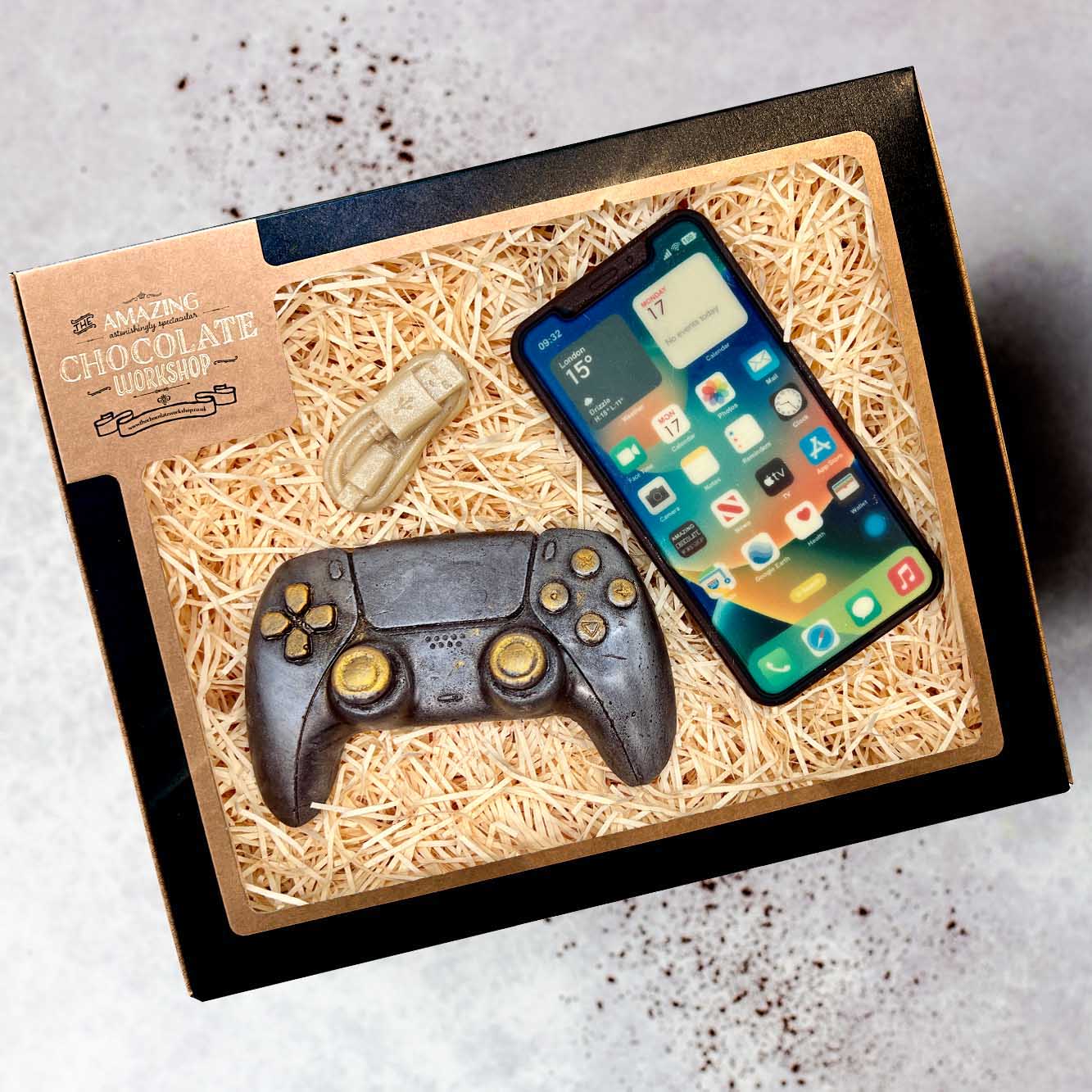 Chocolate iPhone, Games Controller & USB Charger Cable Gift Set