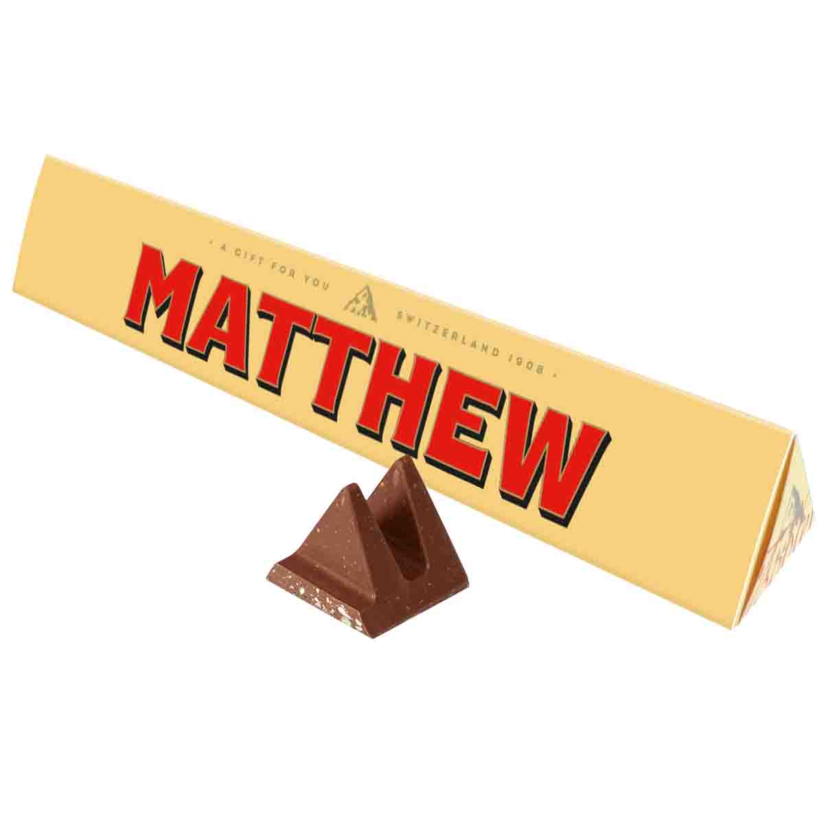 Toblerone Matthew Chocolate Bar with Sleeve - Chocolate Gifts Heaven