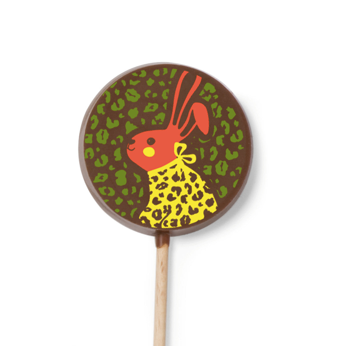 Easter chocolate, 1 milk chocolate lollipop. High-end gourmet chocolate.