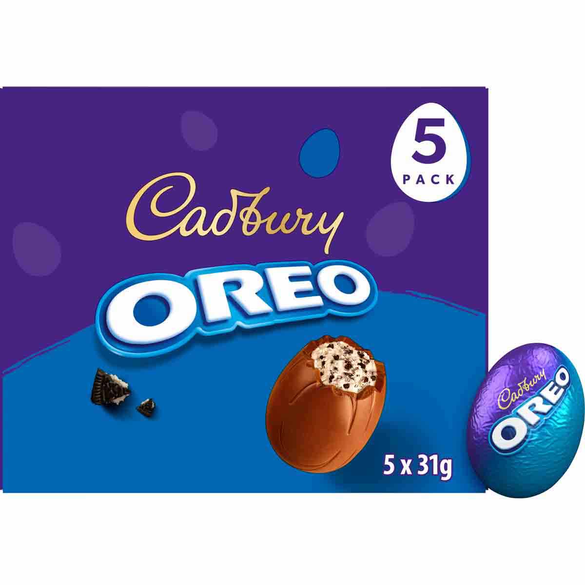 Cadbury Oreo Egg Filled Milk Chocolate Egg 155g 5 Pack