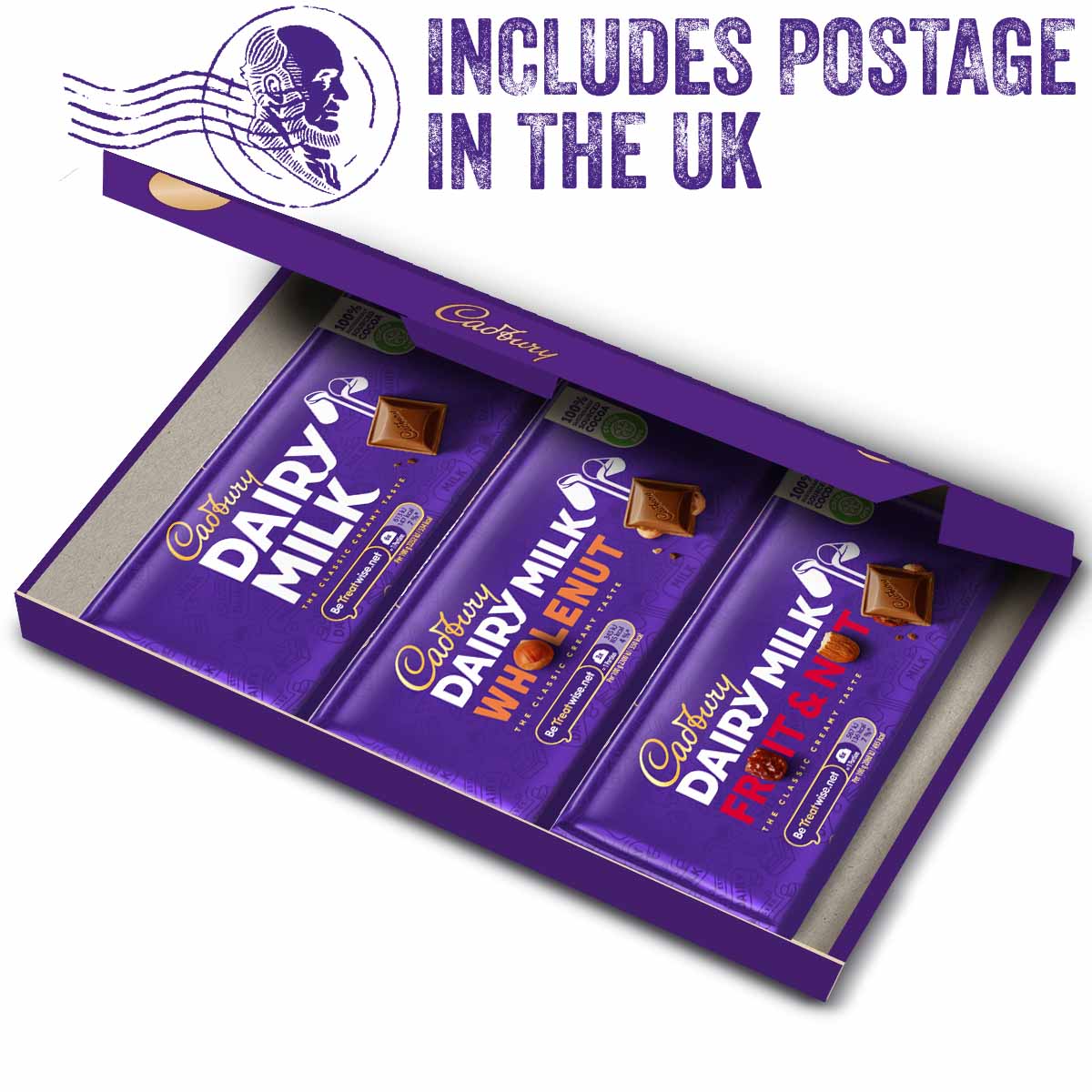 Cadbury Classic Dairy Milk Chocolate Postal Box - Chocolate Gifts Heaven
