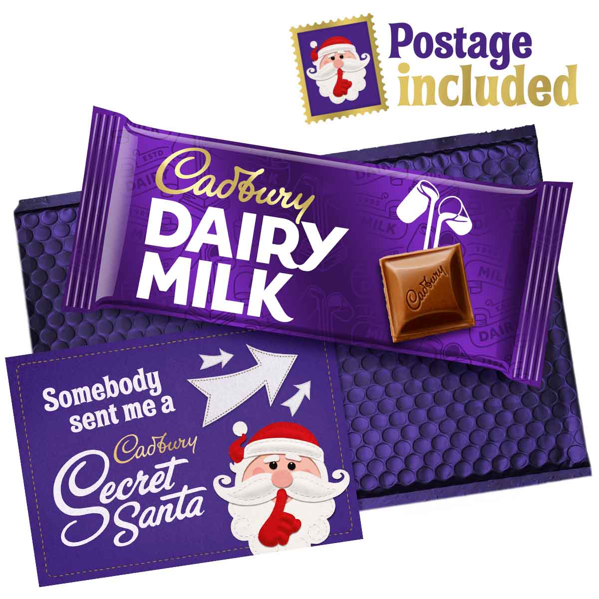 Secret Santa Dairy Milk Chocolate Bar