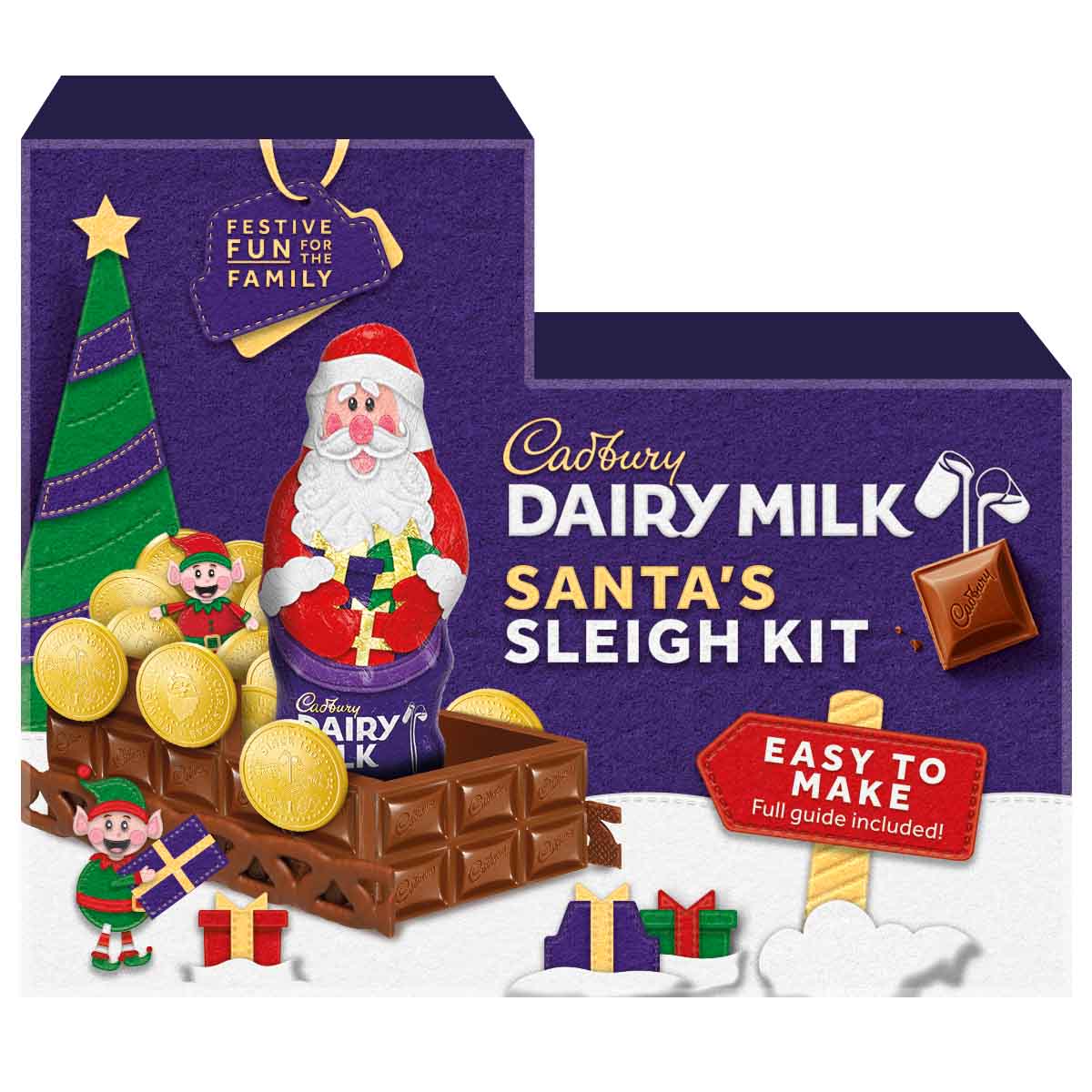 Cadbury Santa's Chocolate Sleigh Build Your Own Kit - Chocolate Gifts Heaven