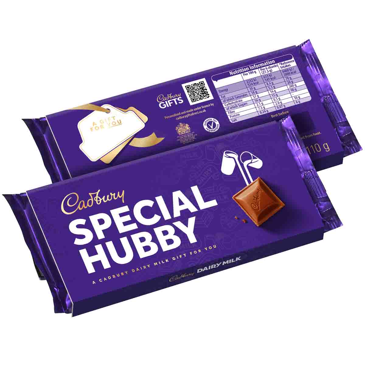 Cadbury Dairy Milk Special Hubby Chocolate Bar With Sleeve 110g