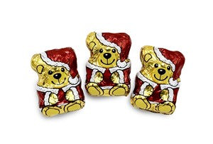 Milk Chocolate Mini Christmas Teddy Bears - Bag of 10