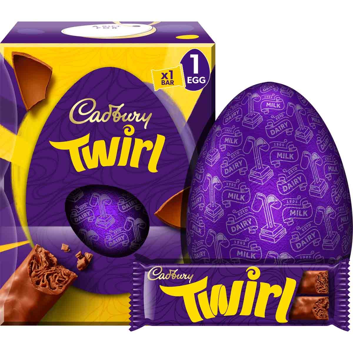CADBURY TWIRL CHOCOLATE EASTER EGG (198G) - Chocolate Gifts Heaven