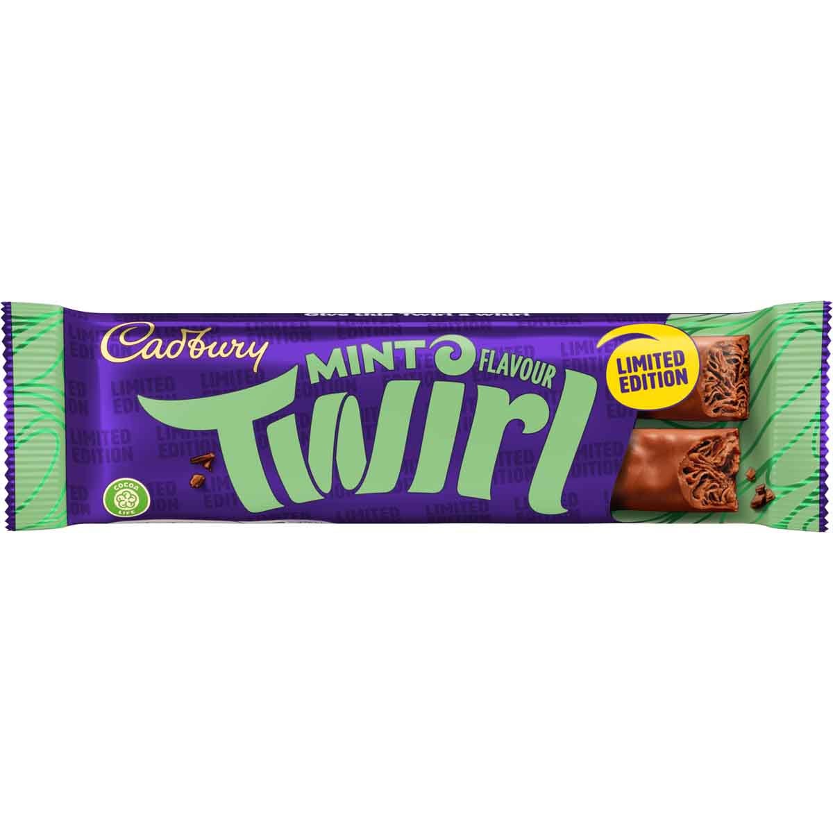 Cadbury Twirl Mint Chocolate Bar 43g (Box of 48) - Chocolate Gifts Heaven