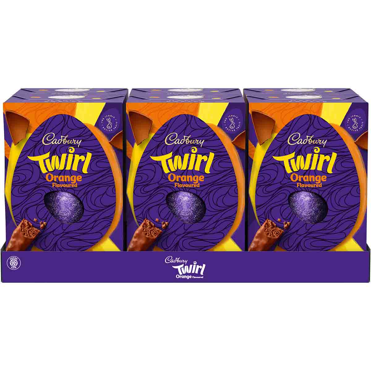 Cadbury Orange Twirl Chocolate Easter Egg (Box of 6) - Chocolate Gifts Heaven