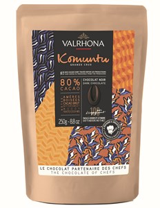 Valrhona Komuntu, 80% dark chocolate chips 250g - Chocolate Gifts Heaven