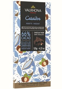 Valrhona Caraibe Hazelnut 66% Dark Chocolate Bar - Chocolate Gifts Heaven