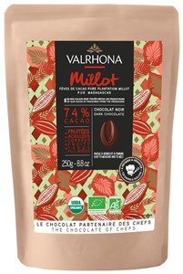 Valrhona Millot, 74% dark chocolate chips - Chocolate Gifts Heaven