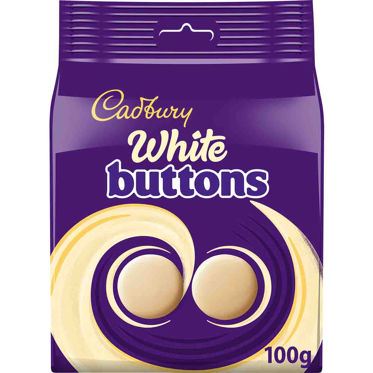Cadbury White Chocolate Buttons Bag 100g