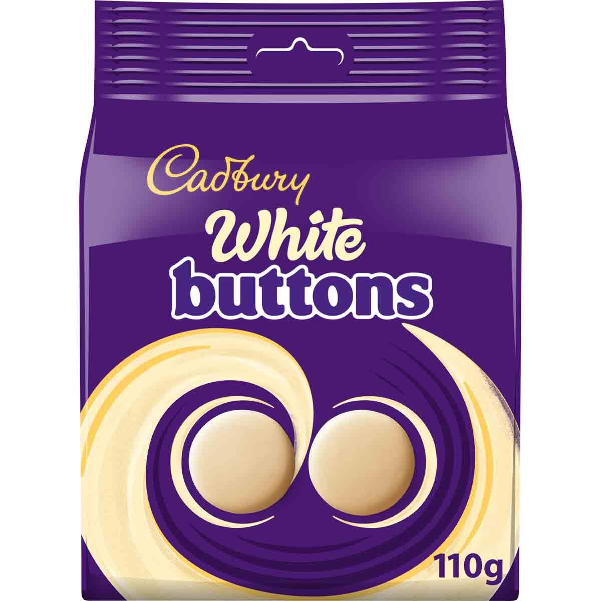 Cadbury Giant White Buttons Bag 110g - Chocolate Gifts Heaven