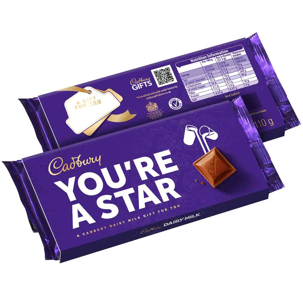 Cadbury Dairy Milk Youre a Star Chocolate Bar Sleeve 110g