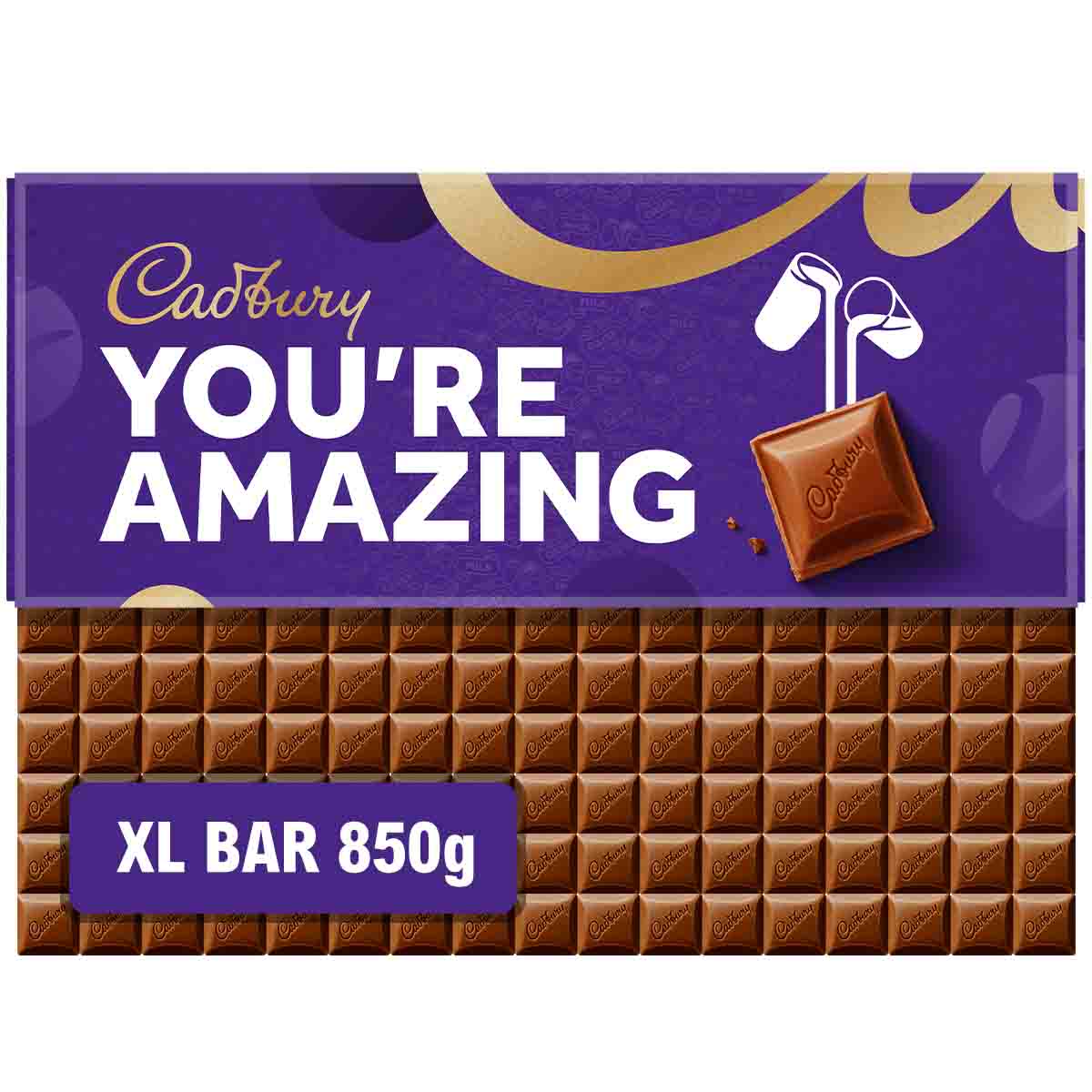Cadbury Dairy Milk You're Amazing XL Chocolate Bar 850g