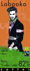 Zotter, Labooko Peru Criollo Blend, 82% dark chocolate bar - Chocolate Gifts Heaven