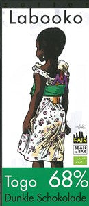 Zotter, Labooko Togo, 68% dark chocolate bar - Chocolate Gifts Heaven