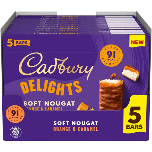 Cadbury Delights Soft Nougat Orange & Caramel (Box of 9) - Chocolate Gifts Heaven