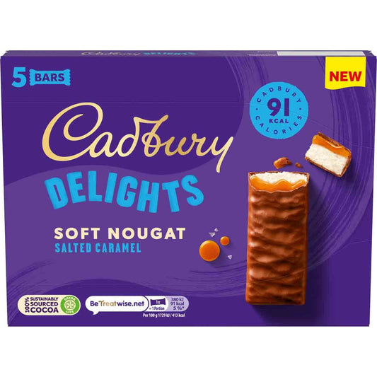 Cadbury Delights Soft Nougat Salted Caramel - Chocolate Gifts Heaven