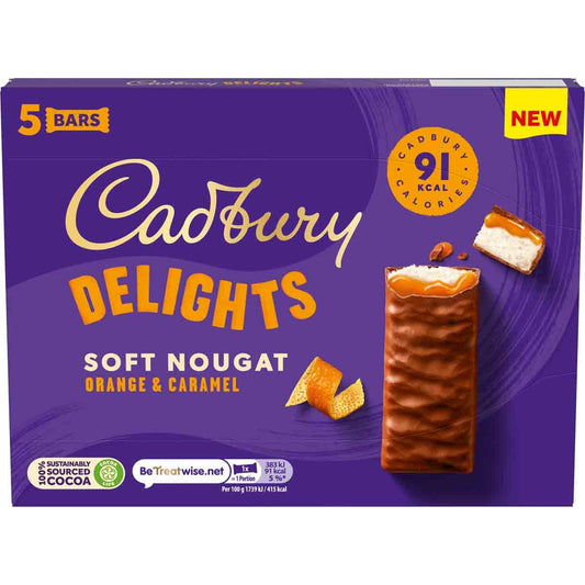 Cadbury Delights Soft Nougat Orange & Caramel - Chocolate Gifts Heaven