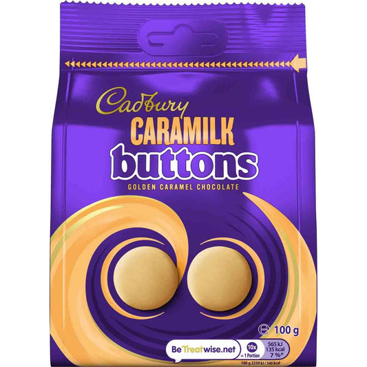 Cadbury Caramilk Buttons Golden Caramel Chocolate Bag 100g