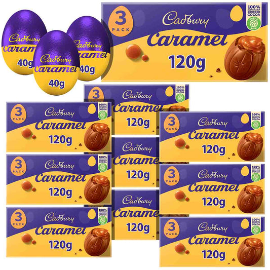 Cadbury Caramel Egg 3 Pack Box 120g (Box of 10)