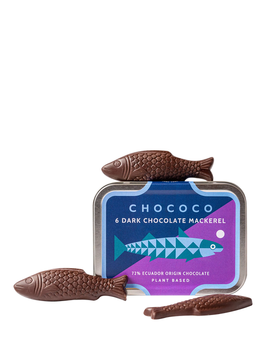 Chococo 72% Ecuador Dark Chocolate Mackerel, 65g