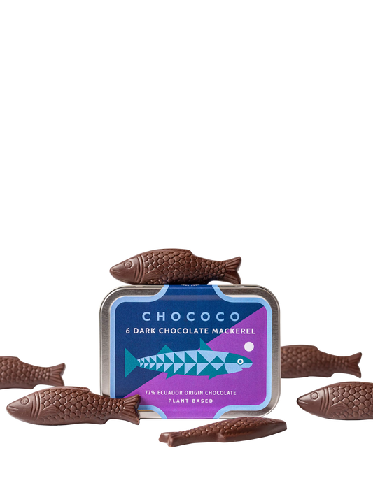 Chococo 72% Ecuador Dark Chocolate Mackerel, 65g