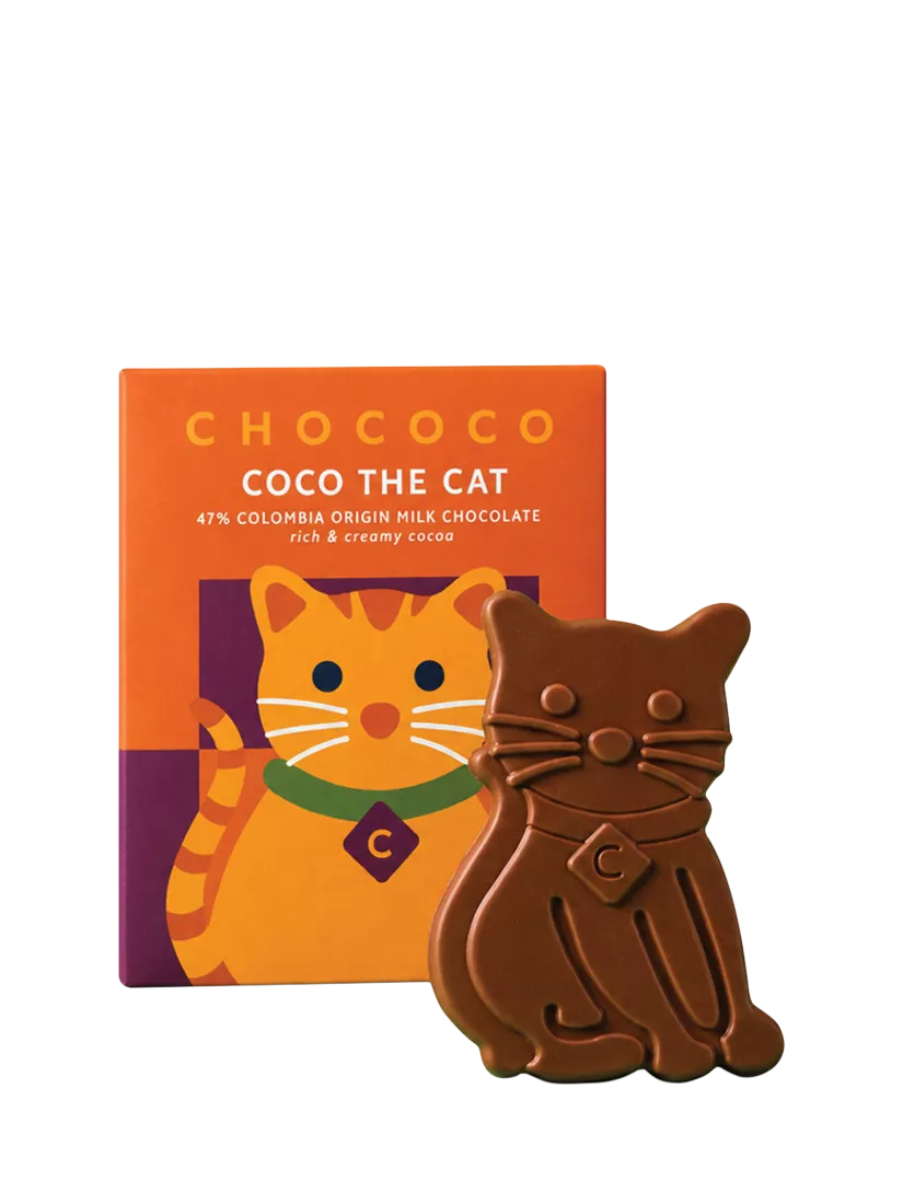 Chococo Coco 47% Milk Chocolate Coco The Cat, 45g