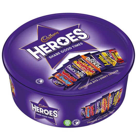 Cadbury Heroes Chocolates Tub (550g) - Chocolate Gifts Heaven