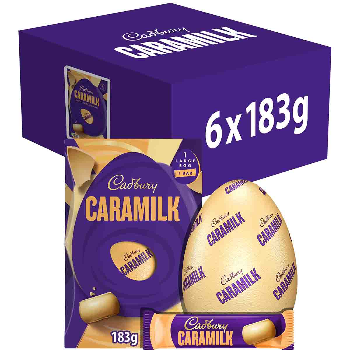 Cadbury Caramilk Chocolate Easter Egg 183g (Box of 6)