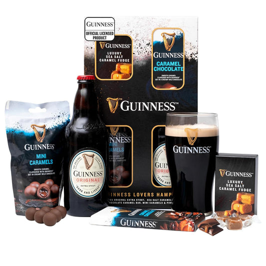 Guinness Gifts for Men, Beer Gift Set - Official Guinness 500ml and Pint Glass, Gourmet Chocolate & Fudge Hampers - Alcohol Gift Sets for Men, Dad Birthday Gifts for Him, Fathers Day