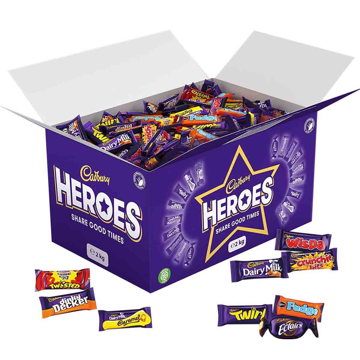 Cadbury Heroes Bulk Box 2KG - Chocolate Gifts Heaven