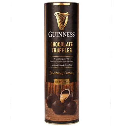 Guinness Dark Chocolate Truffles Tube 320 g - with original Guinness taste - Great chocolate gift for Father's Day with thank you sticker - gifts set for him her men women (chocolate gift set) - Chocolate Gifts Heaven