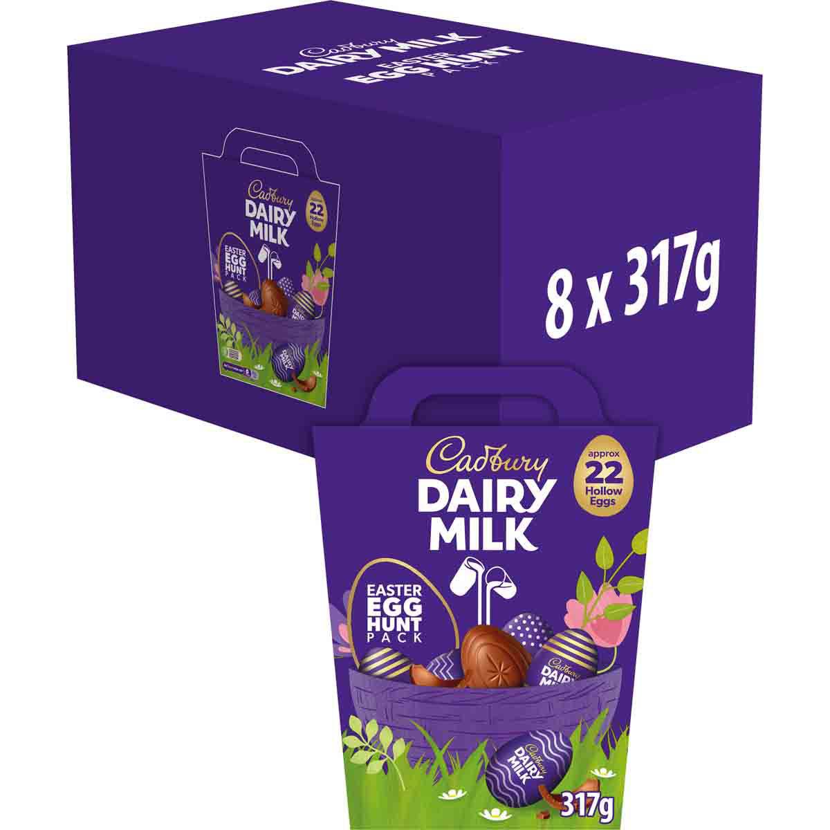 Cadbury Dairy Milk Easter Egg Hunt Pack 317g (Box of 8)