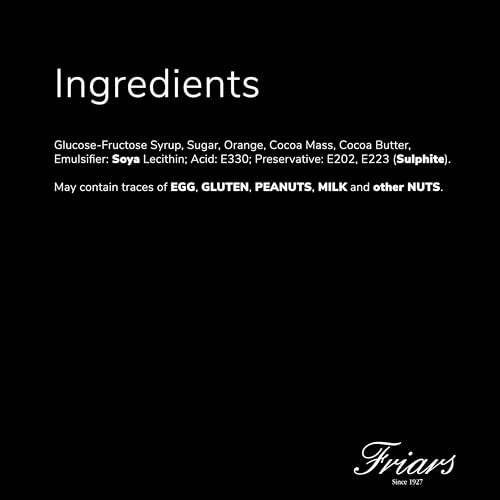 Friars 15 Chocolate Coated Orange Slices - 335G Pack | Sliced Candied Orange in Dark Belgium Choc | Premium After Dinner Treats For Special Occasions & Gifts | Suitable for Vegetarians - Chocolate Gifts Heaven