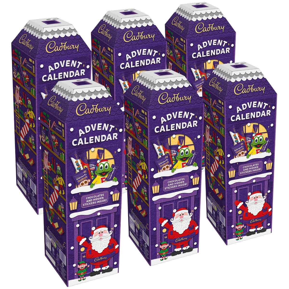 Cadbury 3D Chocolate Advent Calendar 308g (Box of 6) - Chocolate Gifts Heaven