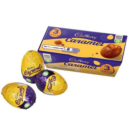 Cadbury Caramel Milk Chocolate Eggs 120g (Box of 3) - Chocolate Gifts Heaven