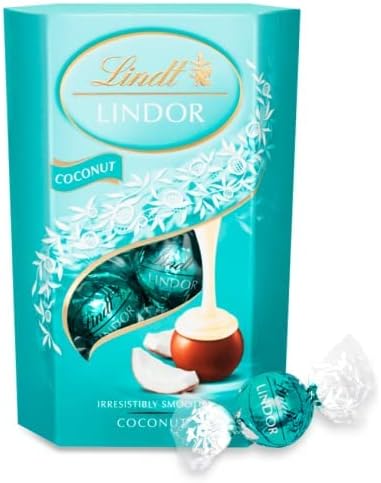 Lindt Lindor Coconut Milk Chocolate Truffles (200g) - Pack of 2 - Chocolate Gifts Heaven