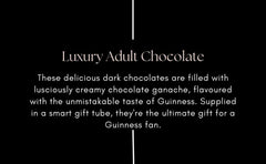 Guinness Dark Chocolate Truffles Tube 320 g - with original Guinness taste - Great chocolate gift for Father's Day with thank you sticker - gifts set for him her men women (chocolate gift set)