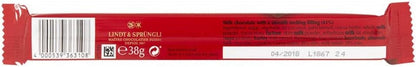 Lindt LINDOR Milk Chocolate Bars 38 g (Pack Of 24) - Chocolate Gifts Heaven