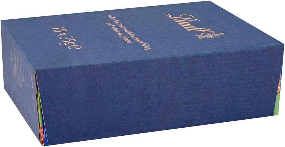 Lindt Milk Chocolate and Hazelnut Nocciolatte Bars, 35 g, Pack of 18 - Chocolate Gifts Heaven