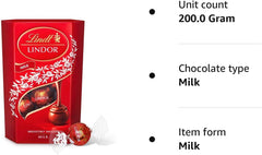 200g Lindt Lindor Milk Chocolate Truffles Box