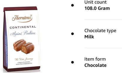 Thorntons Continental Alpini Praline Milk Chocolate Bag 110g - Chocolate Gifts Heaven