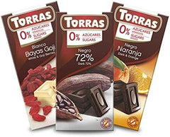 Torras No Added Sugar White Chocolate Bar, 75 Grams