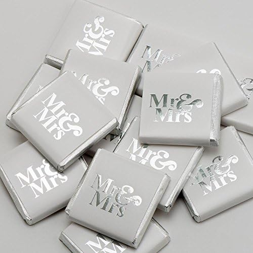 Italian Options Silver Mr & Mrs Wedding Chocolate Neapolitans (100 Chocolates)