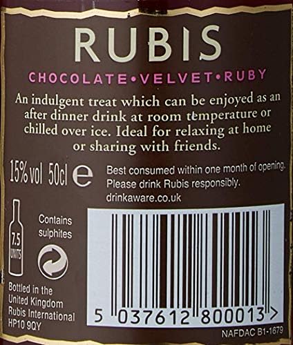 Rubis Chocolate Wine in gift box, 50cl, 15% ABV