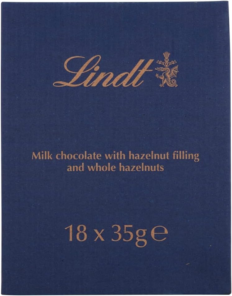 Lindt Milk Chocolate and Hazelnut Nocciolatte Bars, 35 g, Pack of 18 - Chocolate Gifts Heaven