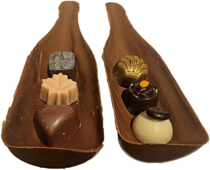 Handmade Large Milk Chocolate Beer Bottle with six hidden chocolate truffles buried inside