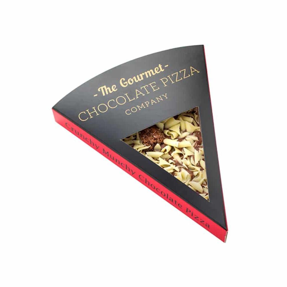 Gourmet Chocolate Pizza Slices Selection Gift Box - Three Individual Slices - Salted Caramel, Crunchy Munchy & Heavenly Honeycomb - Hamper Exclusive To Burmont's - Chocolate Gifts Heaven